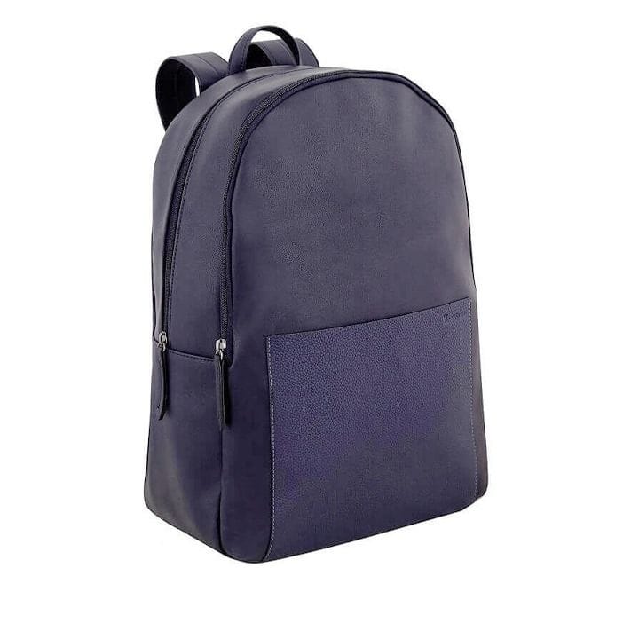 Personalized Santhome Vinbac 15.4" Laptop Backpack – Lightweight Artificial Leather, Double Padded Straps & Comfortable Everyday Carry – Navy Blue | BPSN 921