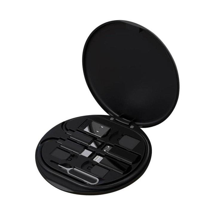 شاحن لاسلكي مغناطيسي 15 واط من Memorií معاد تدويره بتصميم مخصص مع مجموعة كابلات متعددة – شحن سريع، محاذاة مغناطيسية، توافق واسع مع الأجهزة – أسود