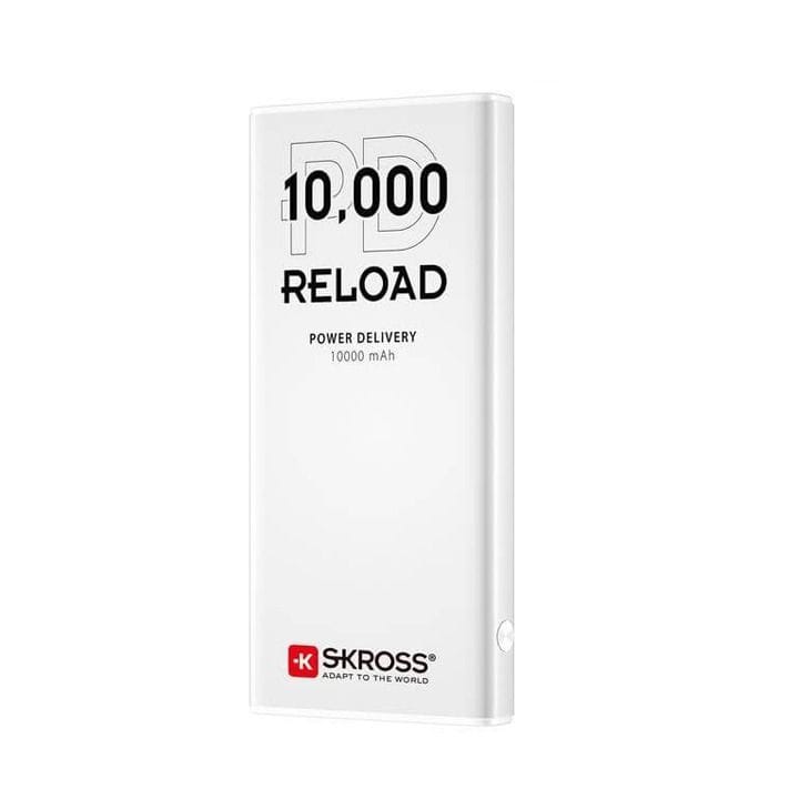 باور بنك SKROSS PD10 Reload بسعة 10000 ملّي أمبير بتصميم مخصص – شحن سريع PD وQC، مخرجا USB مزدوجان، تصميم نحيف ومحمول | PD10