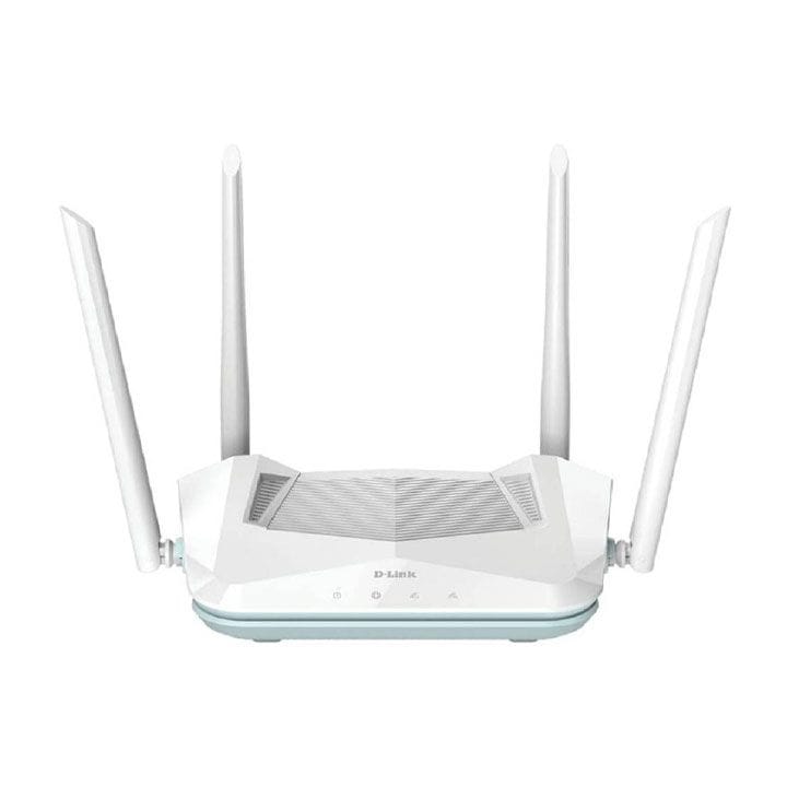 D-Link Eagle Pro AI AX1500 Smart Router – Wi-Fi 6, AI Traffic Optimizer, 1201Mbps (5GHz)/300Mbps (2.4GHz), WPA3 & MU-MIMO – White | R15