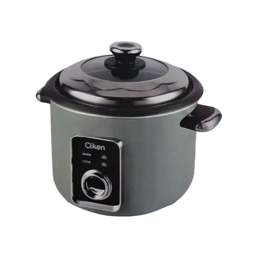 Clikon Rice Cooker 2.2L 900W Color Panel Design, Non-Stick Inner Pot, Automatic Keep Warm Function | Sage Green/Silver - CK2737