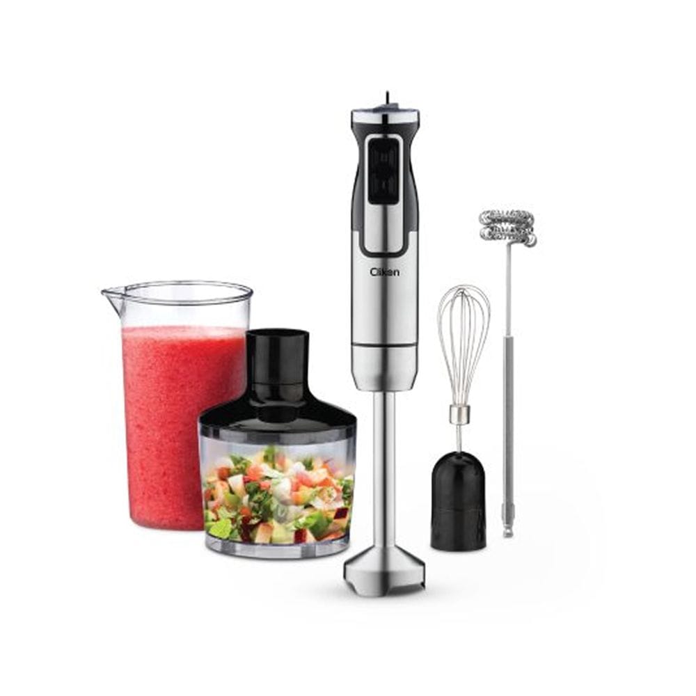 Clikon Hand Blender Set 900W DC Copper Motor, Stainless Steel Blades, Multi-Speed Food Processing | Stainless Steel/Black - CK1214
