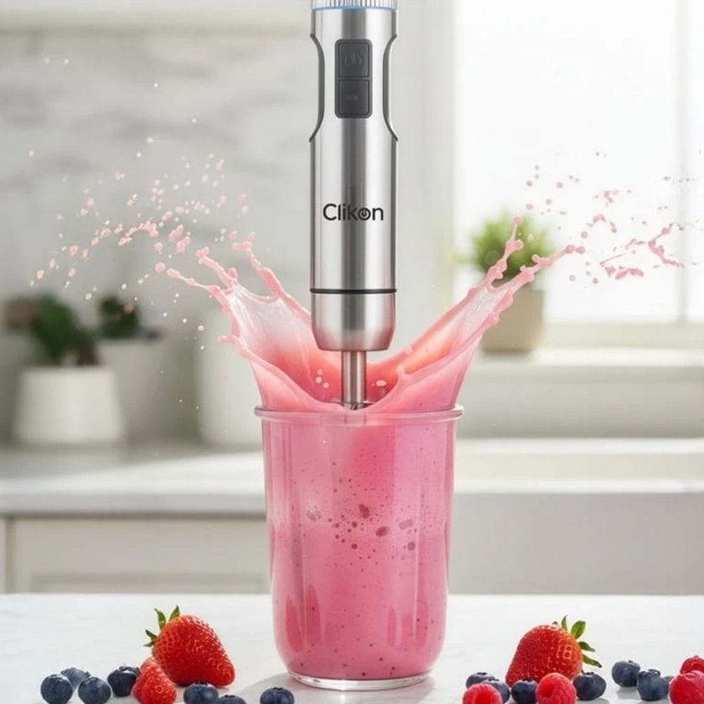 Clikon Hand Blender, Citrus Juicer & Shredder Set 900W Multi-Function Food Processor, Stainless Steel Blades | Stainless Steel/Black - CK1215