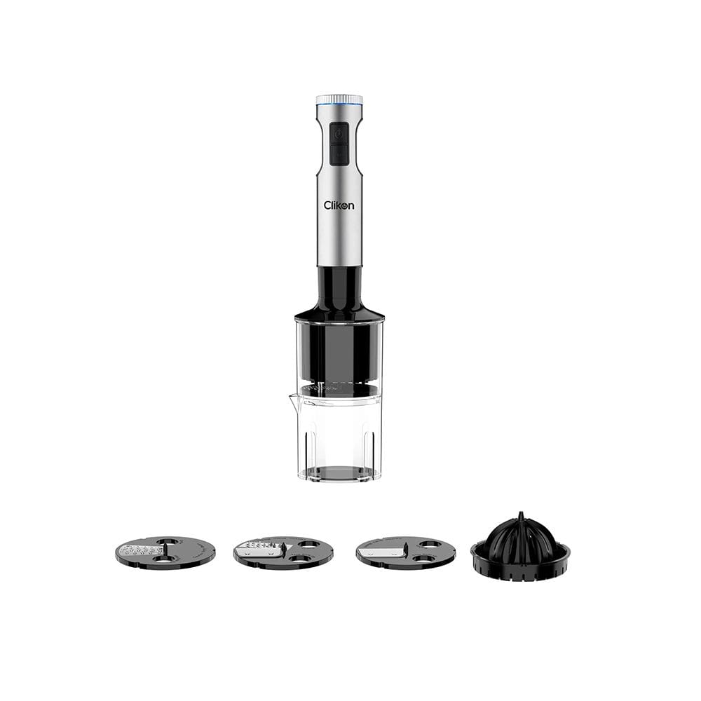 Clikon Hand Blender, Citrus Juicer & Shredder Set 900W Multi-Function Food Processor, Stainless Steel Blades | Stainless Steel/Black - CK1215