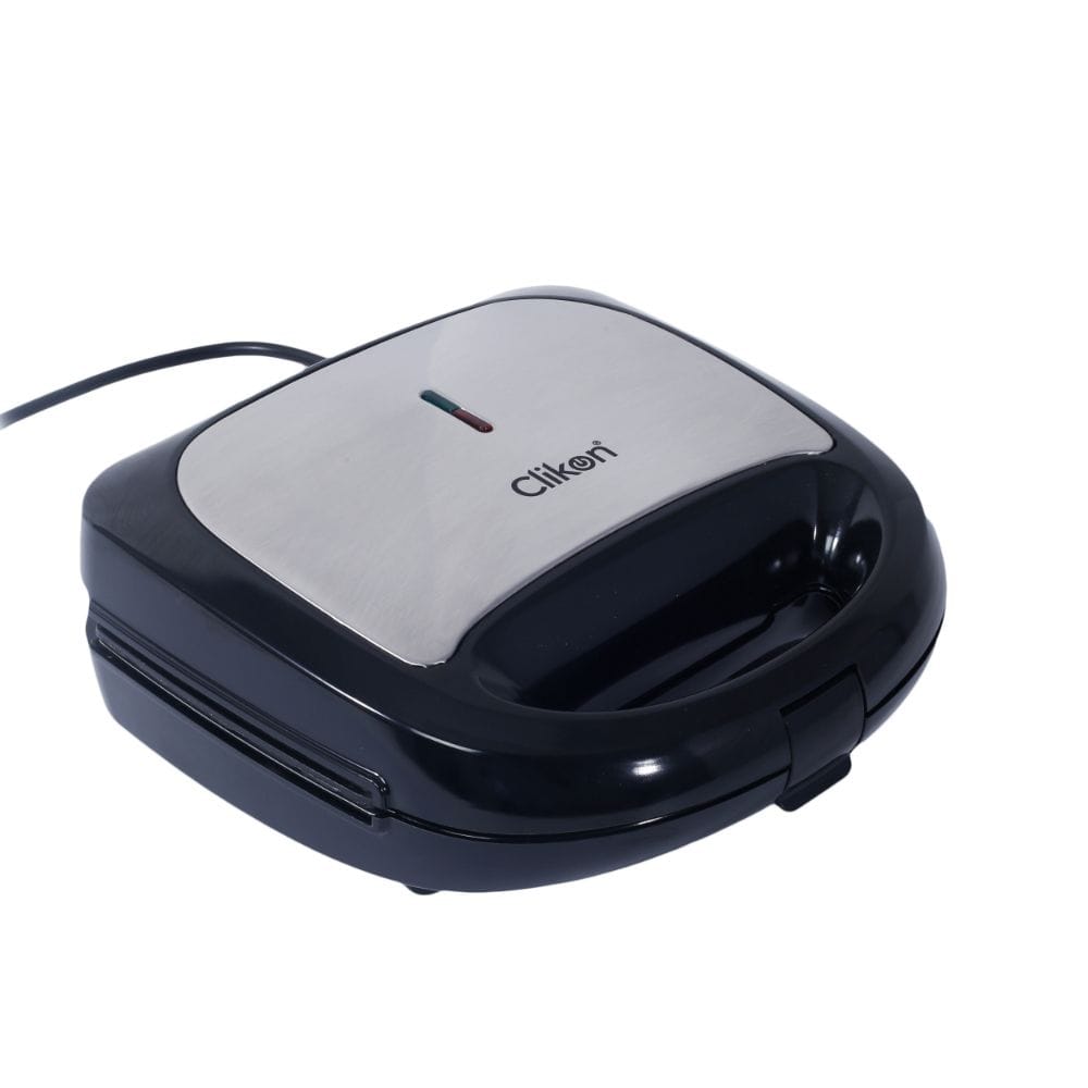 Clikon 3-in-1 Sandwich Maker Interchangeable Grill Plates, Non-Stick Coating, Compact Fast Heating Design | Black - CK2442