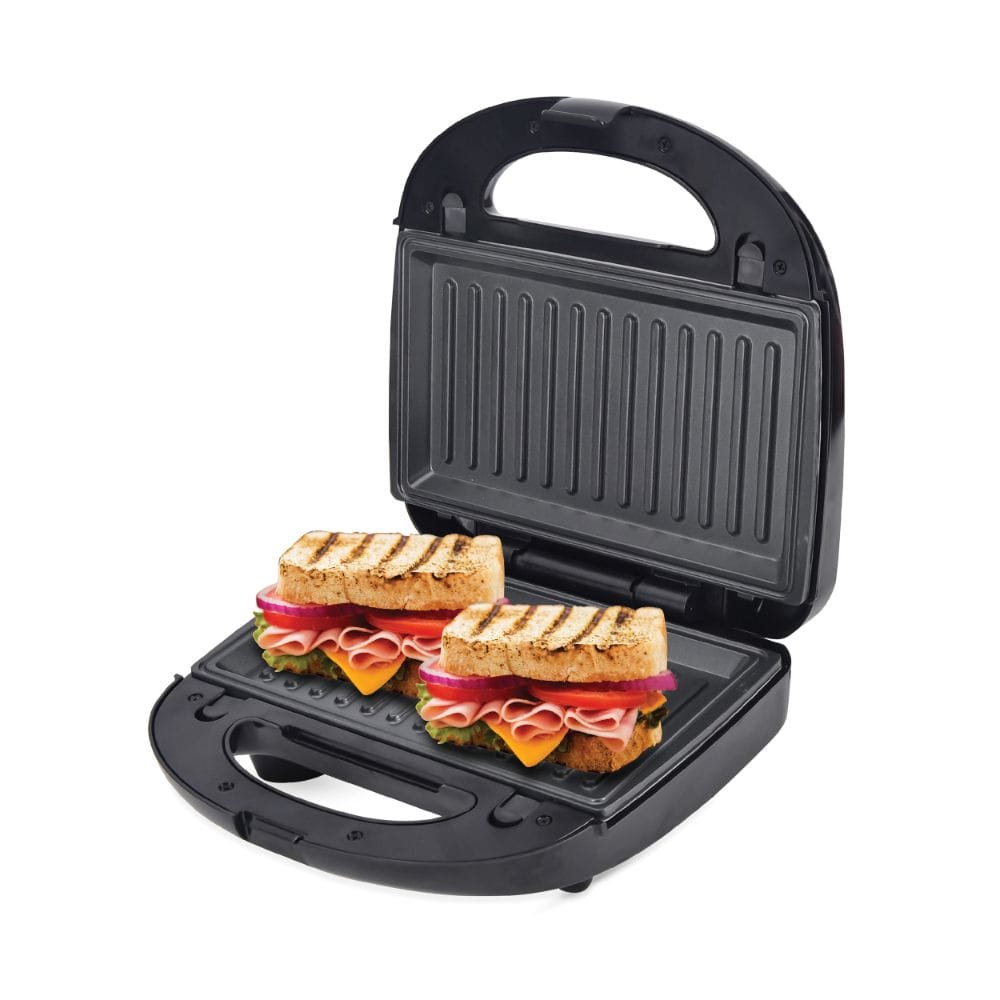 Clikon 3-in-1 Sandwich Maker Interchangeable Grill Plates, Non-Stick Coating, Compact Fast Heating Design | Black - CK2442