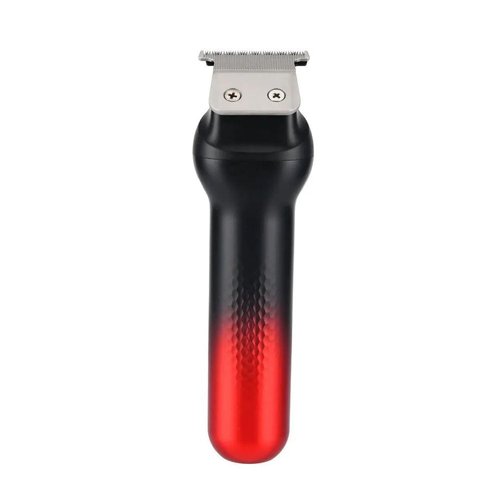 Clikon Rechargeable Hair Trimmer LED Display, Precision Stainless Steel Blades, Cordless Grooming Clipper | Black/Red - CK3364