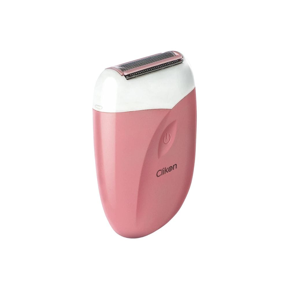 Clikon Ladies Shaver Cordless Hair Removal, Dual Blade System, Rechargeable Portable Grooming Device | Pink/White - CK3343