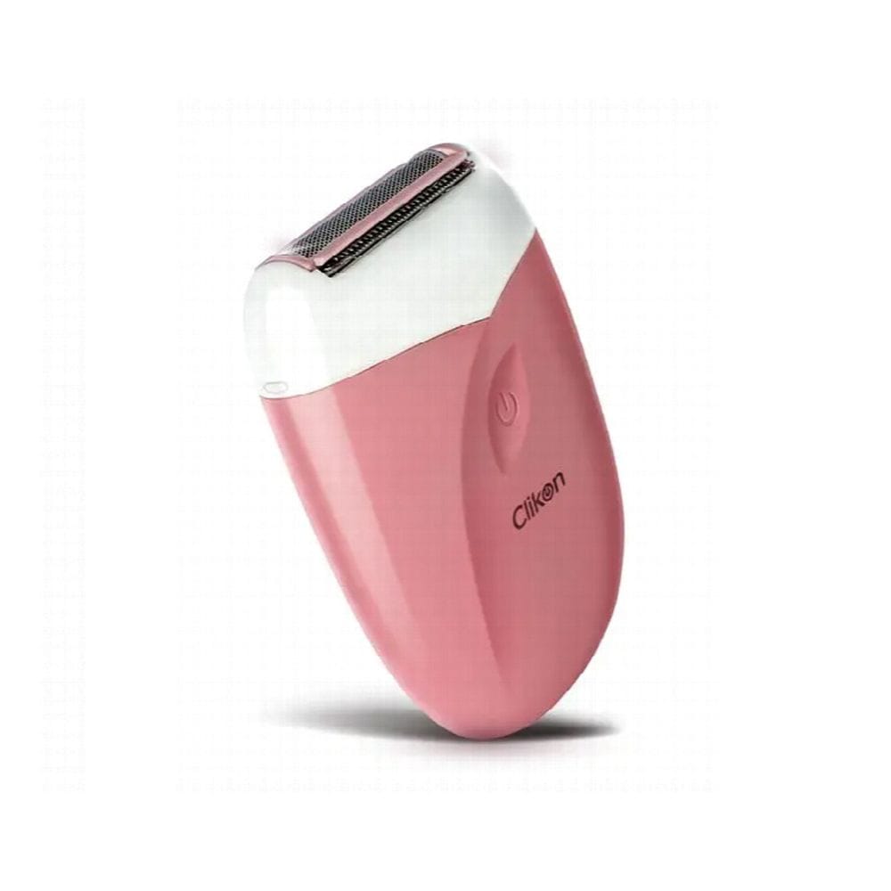 Clikon Ladies Shaver Cordless Hair Removal, Dual Blade System, Rechargeable Portable Grooming Device | Pink/White - CK3343