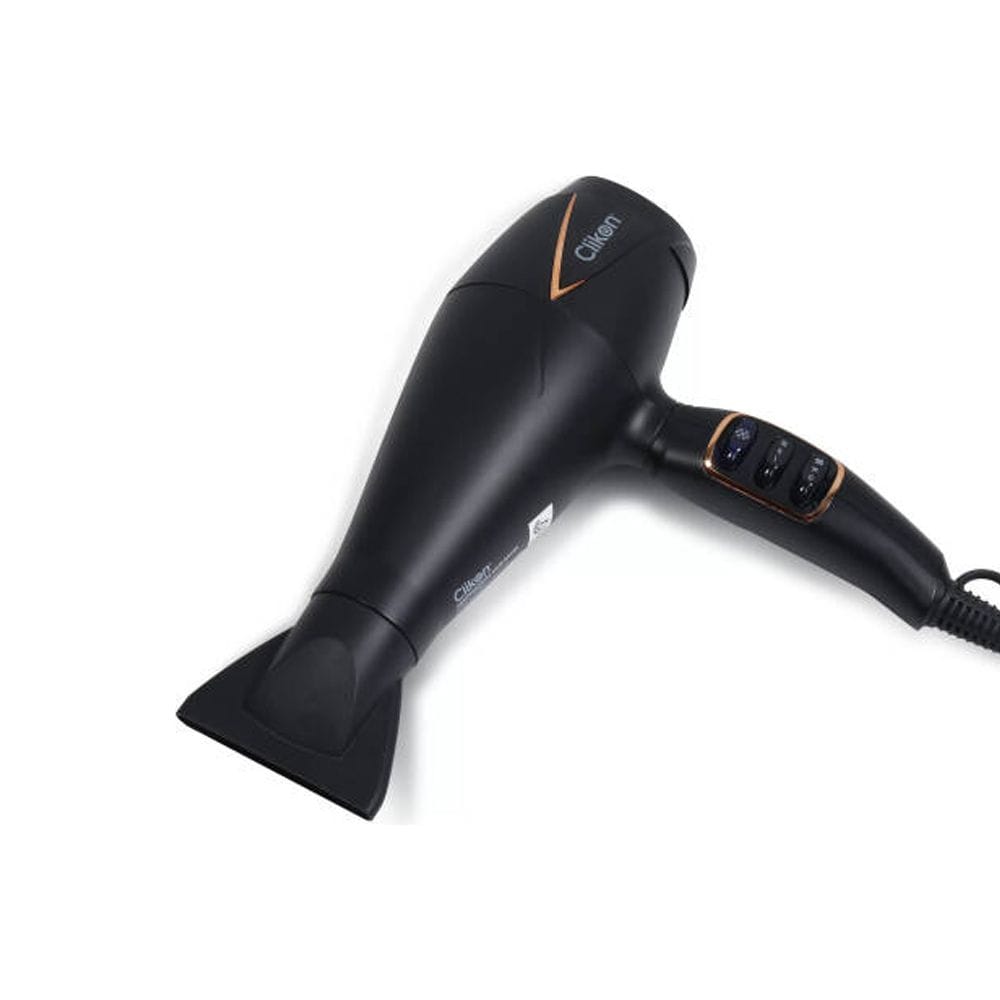 Clikon Professional Hair Dryer 2300W Powerful Airflow, Multiple Heat & Speed Settings, Cool Shot Function | Matte Black - CK3303