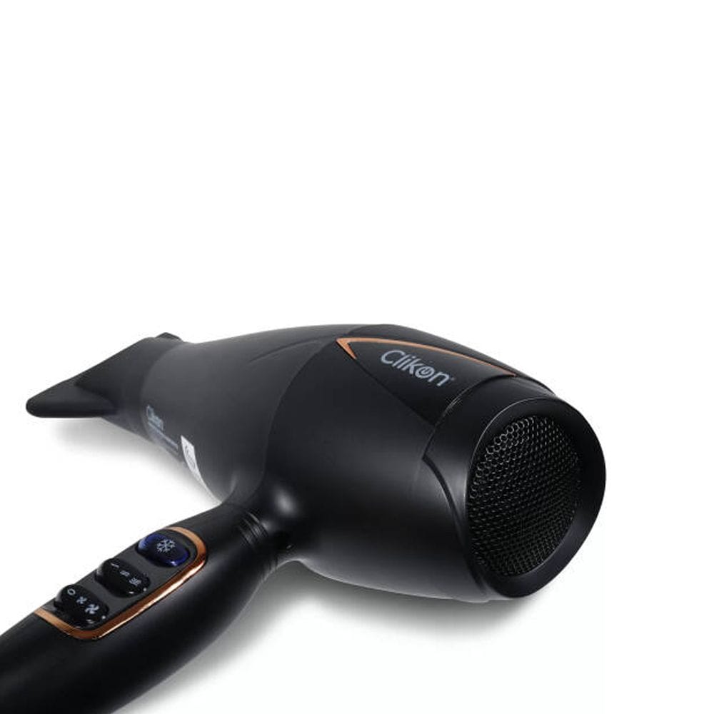 Clikon Professional Hair Dryer 2300W Powerful Airflow, Multiple Heat & Speed Settings, Cool Shot Function | Matte Black - CK3303