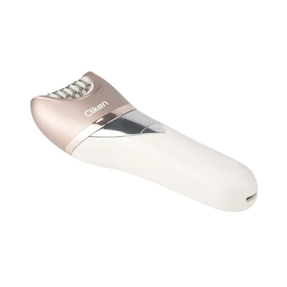 Clikon 3-in-1 Rechargeable Beauty Set Facial Hair Remover, Eyebrow & Nose Trimmer, Portable Grooming Kit | Rose Gold/Pearl White - CK3326