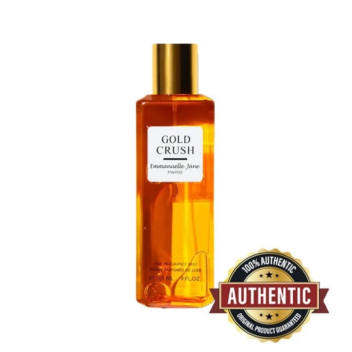 Emmanuelle Jane Gold Crush Body Spray for Women 265ml – Fruity Apple, Floral Bouquet & Warm Woody Notes Long-Lasting Fine Fragrance Mist | 371905