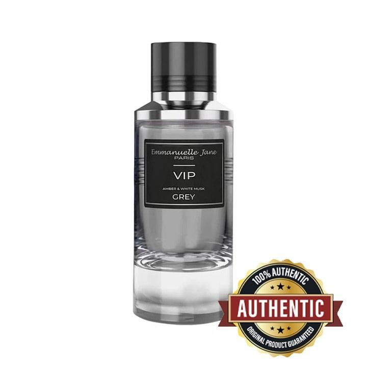 Emmanuelle Jane VIP Grey Unisex Eau de Parfum 90ml – Grapefruit, Jasmine & White Musk Woody Floral Long-Lasting Perfume | 370199