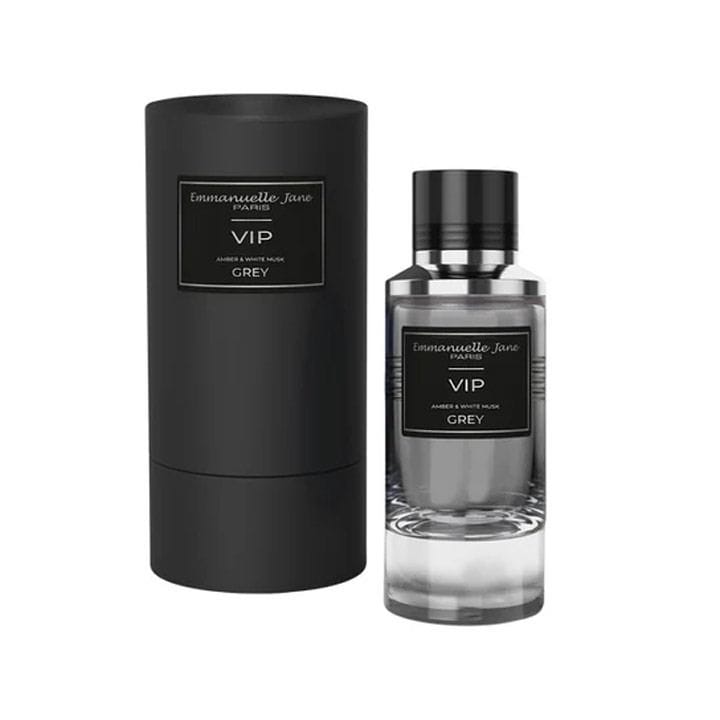 Emmanuelle Jane VIP Grey Unisex Eau de Parfum 90ml – Grapefruit, Jasmine & White Musk Woody Floral Long-Lasting Perfume | 370199
