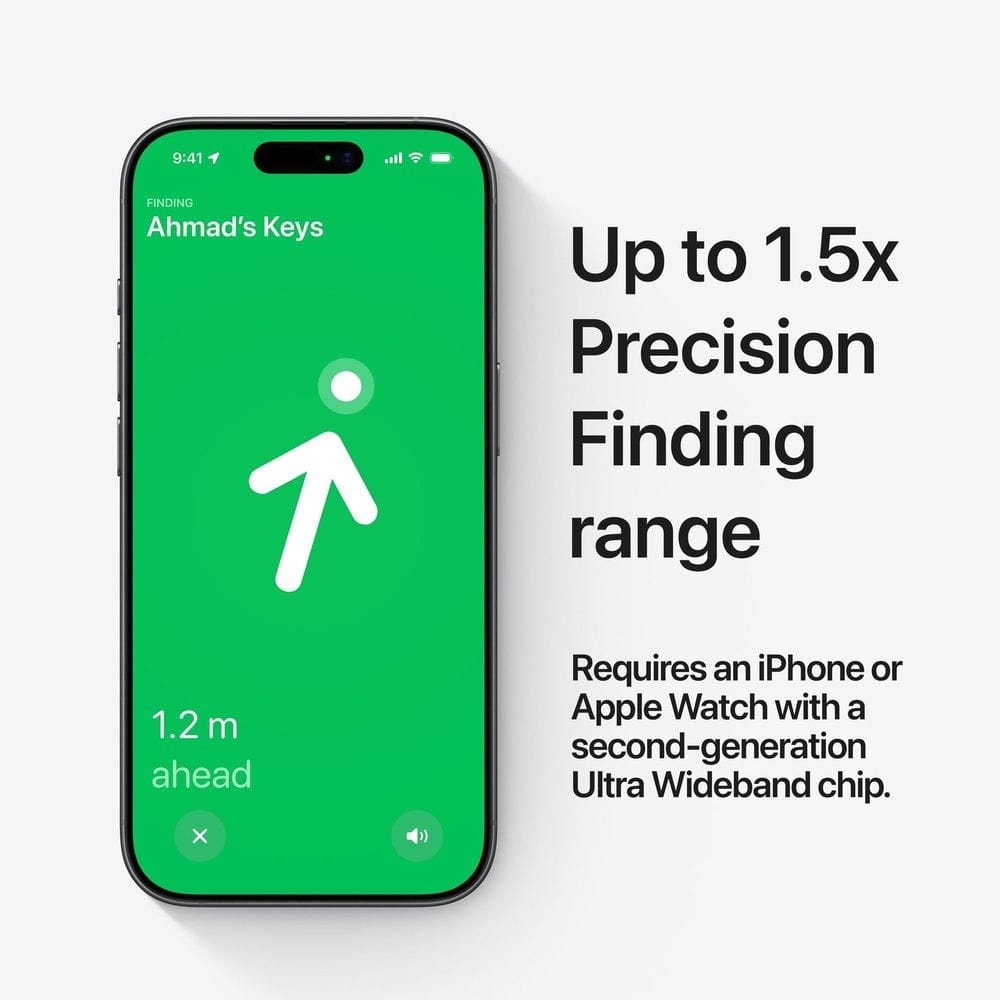 Apple AirTag (2nd Generation) 4 Pack Item Tracker, Precision Finding, Find My Network, Built-in Speaker & Privacy Protection | White - MFEA4ZF/A