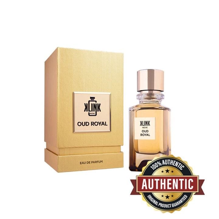 Klink Niche Oud Royal Unisex Eau De Parfum 100ML Fruity Citrus Smoky Floral Oud Vanilla Amber Rich Scent | Clear - 5425039223889