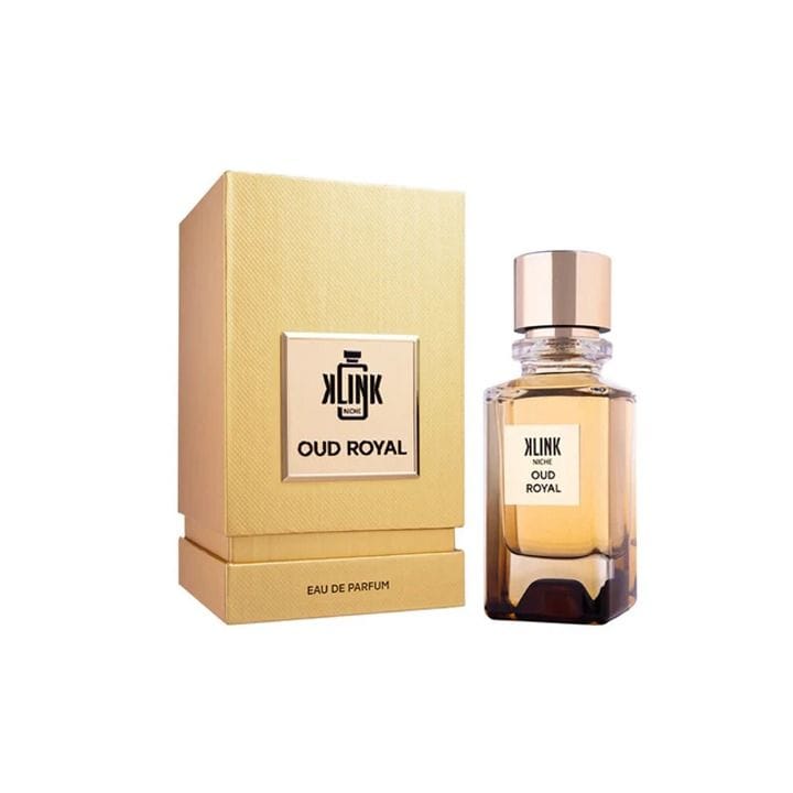 Klink Niche Oud Royal Unisex Eau De Parfum 100ML Fruity Citrus Smoky Floral Oud Vanilla Amber Rich Scent | Clear - 5425039223889