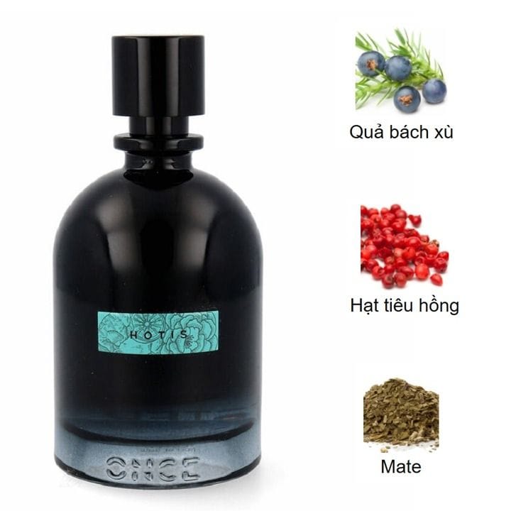 Once Perfume Hotis Unisex Perfume 100ML Eau De Parfum Intense Woody Spicy Amber Warm Long Lasting | Clear - 8053629626603