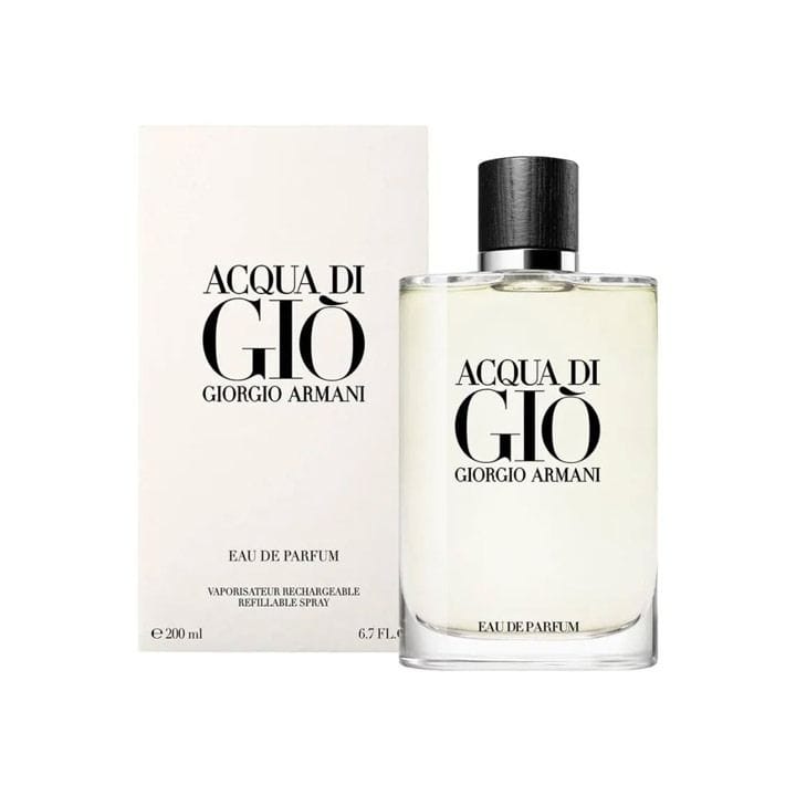 عطر أرماني أكوا دي جيو بارفان للرجال 200 مل – نفحات بحرية، برغموت، مريمية وكلاري جيرانيوم وباتشولي – عطر مائي خشبي طويل الثبات