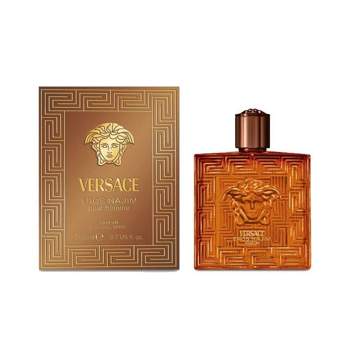 Versace Eros Najim Parfum for Men 200ml – Cardamom, Oud Wood, Saffron & Patchouli Warm Spicy Oriental Luxury Fragrance