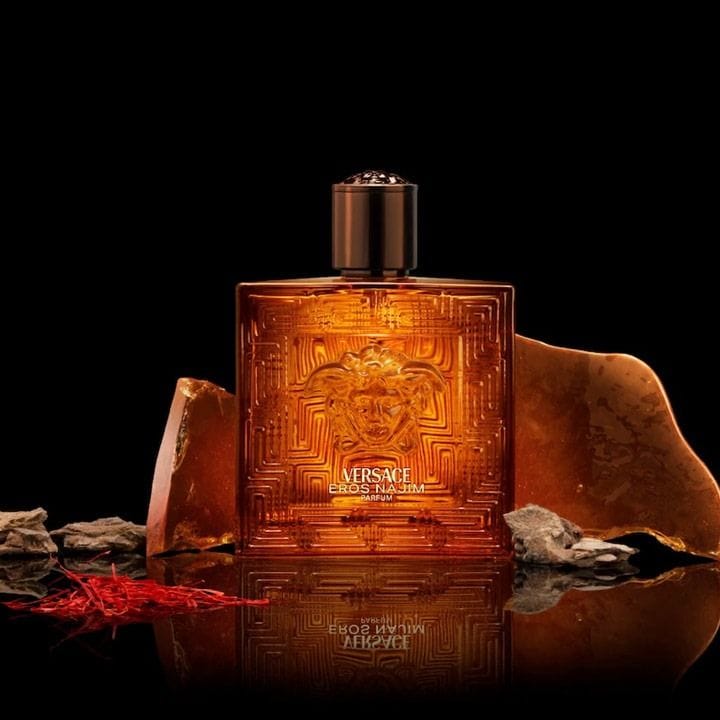 Versace Eros Najim Parfum for Men 200ml – Cardamom, Oud Wood, Saffron & Patchouli Warm Spicy Oriental Luxury Fragrance
