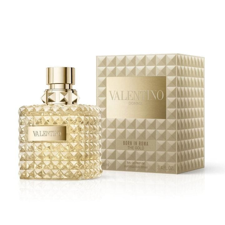 عطر فالنتينو دونا بورن إن روما ذا غولد أو دو بارفان للنساء 100 مل – ياسمين، أكورد زهري شمسي وفانيليا – عطر زهري عنبري دافئ