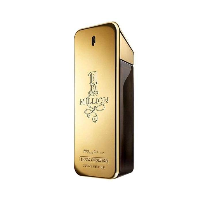Paco Rabanne 1 Million Eau de Toilette for Men 200ml – Blood Mandarin, Cinnamon, Rose & Leather Warm Spicy Fragrance