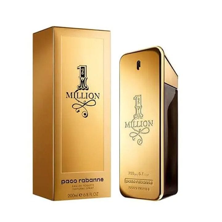 Paco Rabanne 1 Million Eau de Toilette for Men 200ml – Blood Mandarin, Cinnamon, Rose & Leather Warm Spicy Fragrance