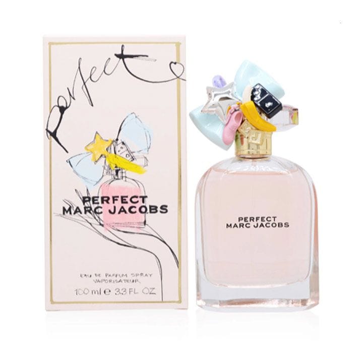 Marc Jacobs Perfect Eau de Parfum for Women 100ml – Rhubarb, Daffodil, Almond Milk & Cashmeran Soft Floral Fragrance