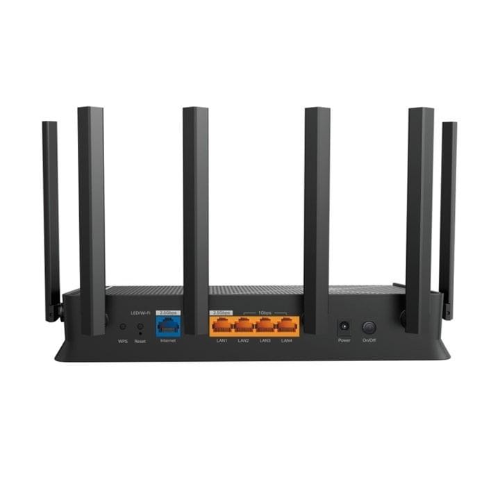 راوتر تي بي لينك آرتشر Wi-Fi 7 ثنائي النطاق بسرعة 6.5 جيجابت في الثانية وتشغيل متعدد الروابط ومنفذ 2.5G WAN/LAN ودعم EasyMesh وHomeShield أسود Archer BE400