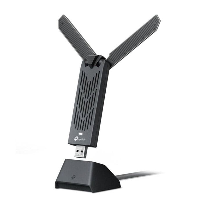 TP-Link Archer TBE400UH BE6500 Tri-Band Wi-Fi 7 USB Adapter – High-Gain Antennas, Multi-Link Operation, MU-MIMO, OFDMA & USB 3.0 | Grey