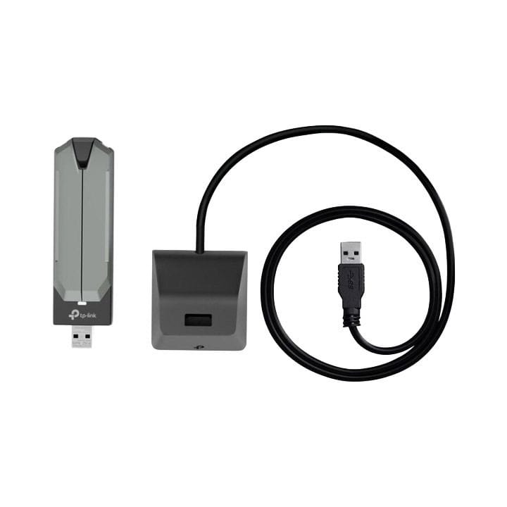 TP-Link Archer TBE400UH BE6500 Tri-Band Wi-Fi 7 USB Adapter – High-Gain Antennas, Multi-Link Operation, MU-MIMO, OFDMA & USB 3.0 | Grey
