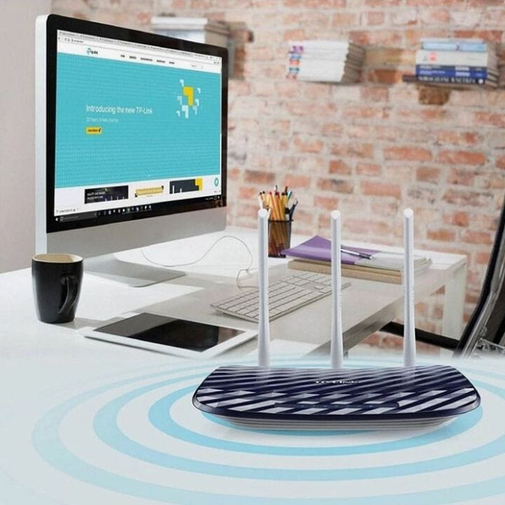 TP-Link AC750 Wireless Dual-Band Router – 750Mbps Speed, 5GHz + 2.4GHz Bands, 3 External Antennas, IPTV & Easy Setup | Blue