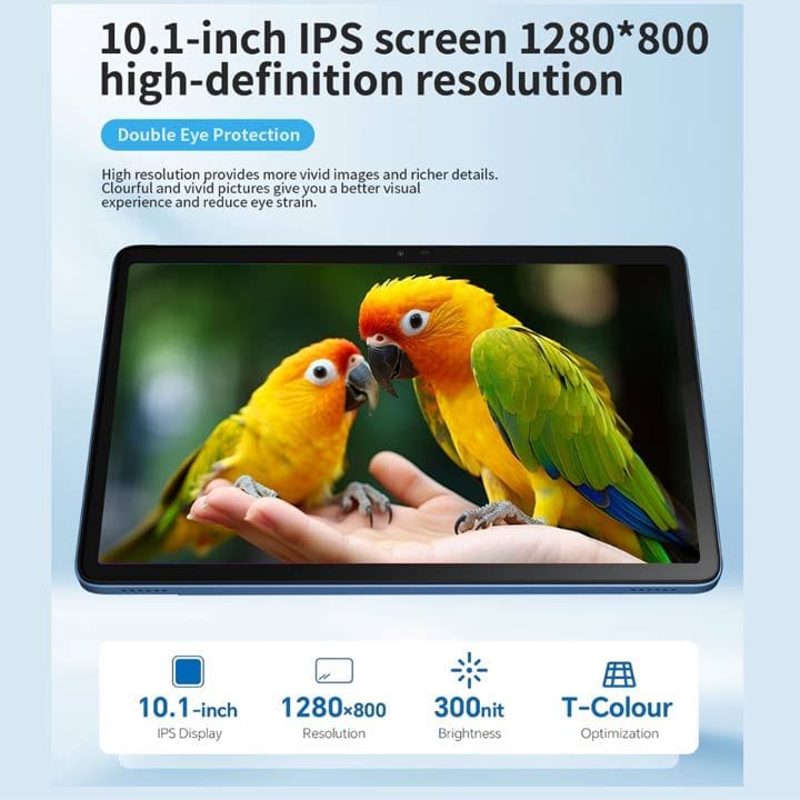 G-Tab 3GB RAM 64GB ROM 5G Android Tablet 10 Inch, Latest Android 14,UNISOC T606 Quad-Core Processor, 5500mAh Battery Capacity - Gray - T9