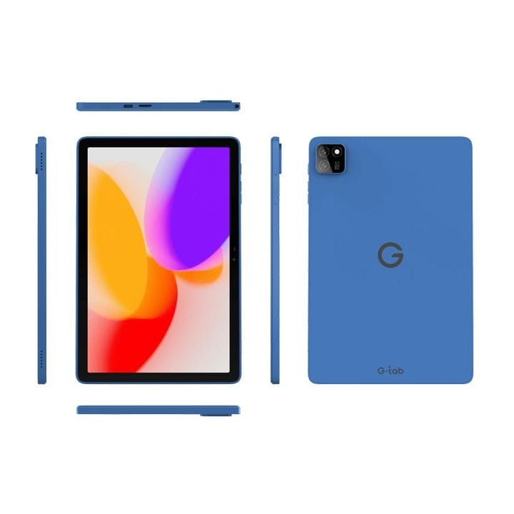 G-Tab 4GB RAM 128GB ROM 5G Android Tablet 10.1 Inch, Latest Android 15 With Allwinner A333 Quad-Core Processor, Long-Lasting 5000mAh Battery - Blue - T9 Pro
