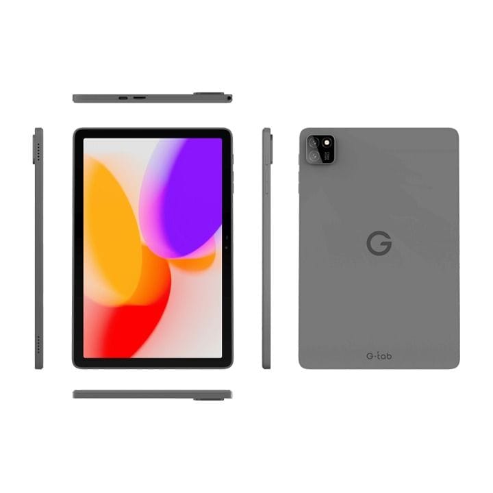 G-Tab 4GB RAM 128GB ROM 5G Android Tablet 10.1 Inch, Latest Android 15 With Allwinner A333 Quad-Core Processor, Long-Lasting 5000mAh Battery - Gray - T9 Pro