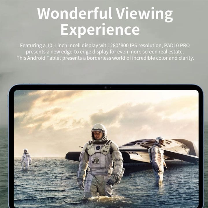 G-Tab Pad 10 Pro 6GB RAM 128GB ROM 5G + Wi-Fi Tablet 10.1 Inch, Latest Android 15, 6580mAh Battery, 13MP + 5MP Camera, Octa-Core Processor - Gray