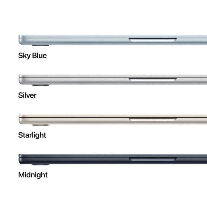 حاسوب محمول ماك بوك إير مقاس 13 بوصة – شريحة إم 5، معالج مركزي عشاري النواة، معالج رسومي ثماني النواة، ذاكرة عشوائية 16 جيجابايت، سعة تخزين 512 جيجابايت، شاشة ريتينا ليكويد، بطارية تدوم طوال اليوم | لون منتصف الليل – MDHE4AB/A