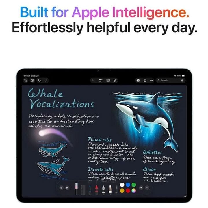 جهاز آيباد إير مقاس 13 بوصة (واي فاي) بسعة 256 جيجابايت – شريحة إم 4، شاشة ريتينا ليكويد، أداء قوي، بطارية تدوم طوال اليوم | لون رمادي فلكي – MH5U4AB/A