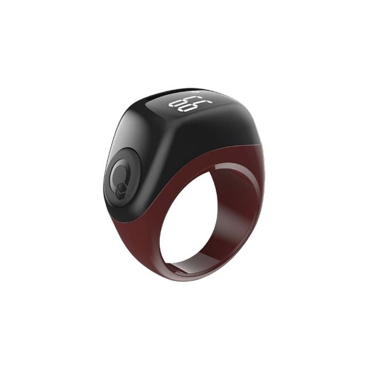 iQibla J01T Zikr Ring Jood Lite Smart Ring OLED Display Tasbeeh Counter Bluetooth App Sync 18/20/22mm without Charging Case | Red