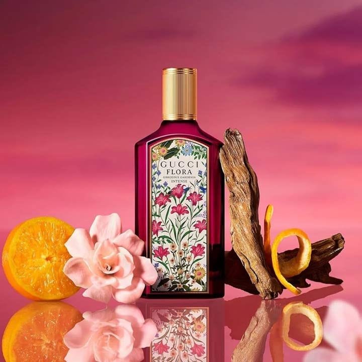 Gucci Flora Gorgeous Gardenia Intense EDP 100ml Women’s Perfume, Floral Woody Gourmand, Mandarin Gardenia Hedione, Sandalwood Base, Long Lasting