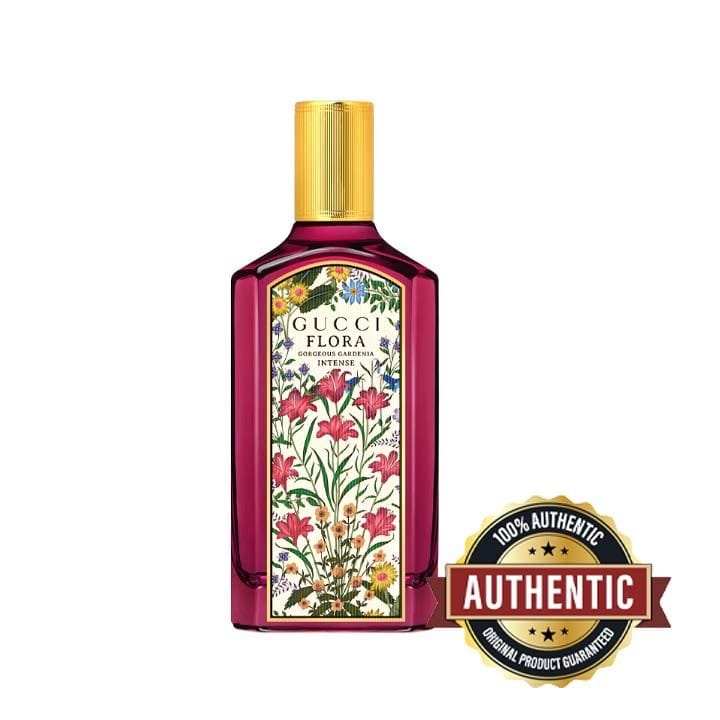 Gucci Flora Gorgeous Gardenia Intense EDP 100ml Women’s Perfume, Floral Woody Gourmand, Mandarin Gardenia Hedione, Sandalwood Base, Long Lasting