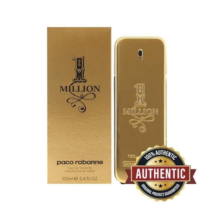 Paco Rabanne 1 Million EDT 100ml Men’s Perfume, Woody Spicy, Blood Mandarin Grapefruit Mint, Cinnamon Rose, Leather Amber Patchouli, Long Lasting