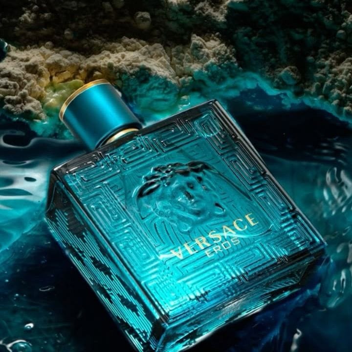 Versace Eros Eau de Parfum for Men 100ml – Mint, Italian Lemon, Apple, Tonka Bean & Vanilla Woody Aromatic Fragrance