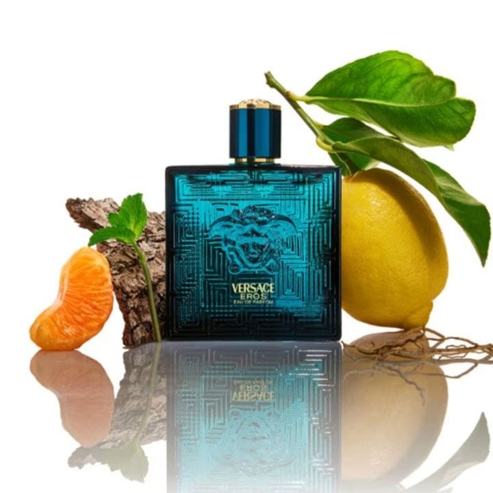 Versace Eros Eau de Parfum for Men 100ml – Mint, Italian Lemon, Apple, Tonka Bean & Vanilla Woody Aromatic Fragrance