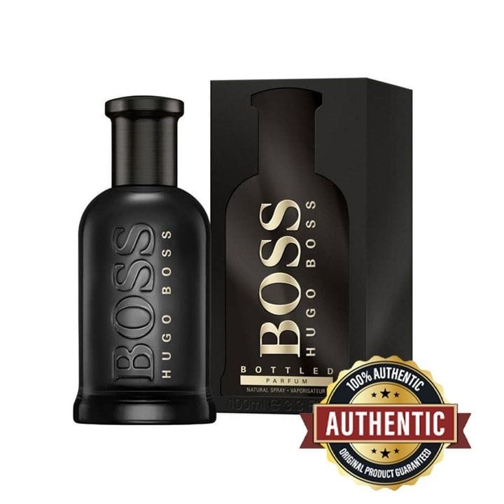 Hugo Boss Bottled Parfum for Men 100ml – Mandarin, Olibanum, Orris & Cedarwood Intense Woody Amber Fragrance