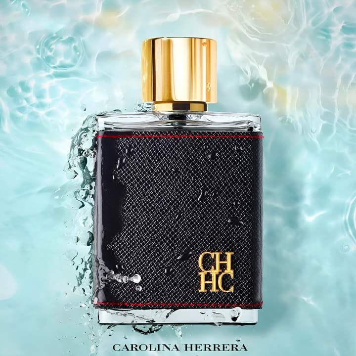 Carolina Herrera CH Men Eau de Toilette Gift Set 100ml – Bergamot, Leather, Nutmeg, Saffron & Sandalwood Woody Spicy Fragrance