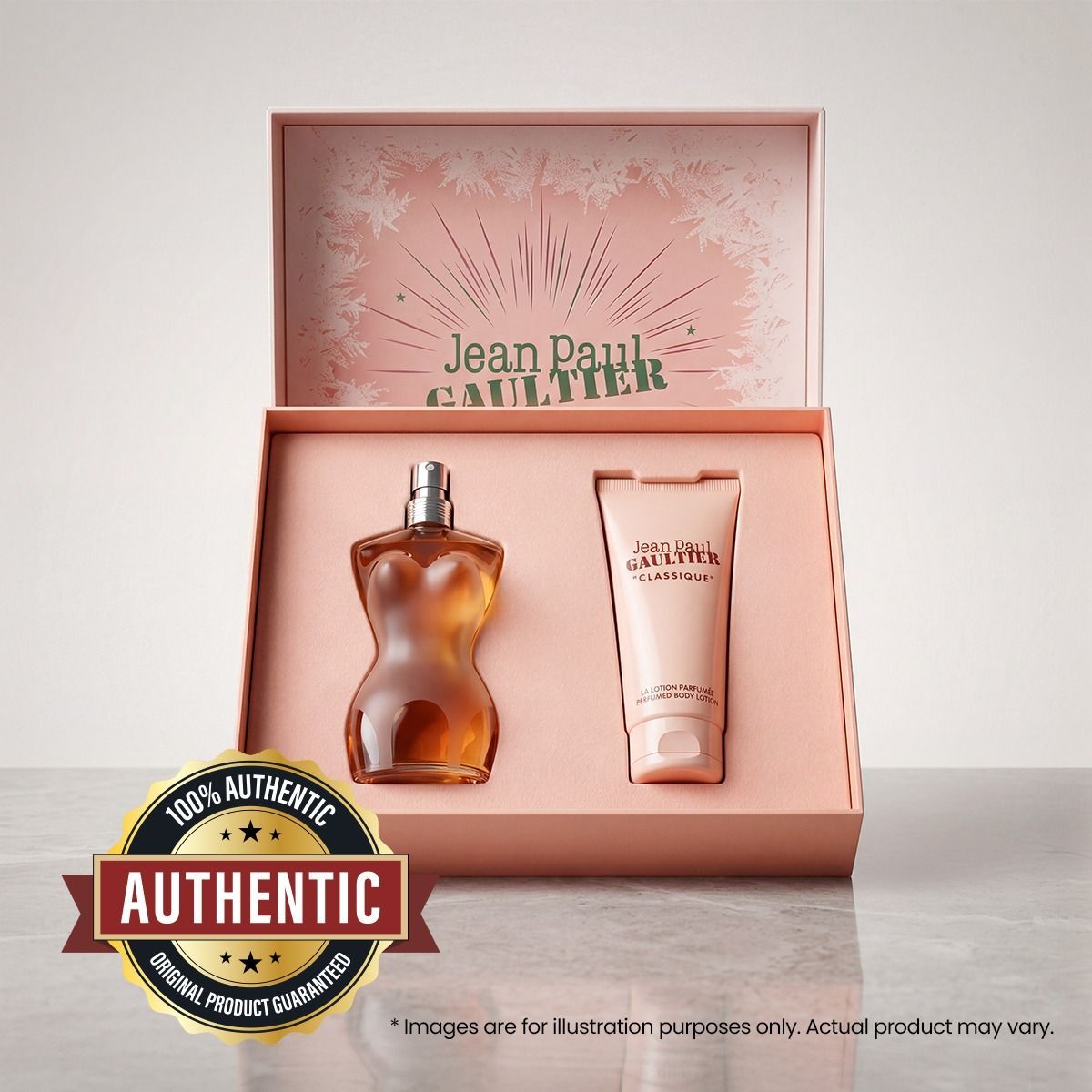 Jean Paul Gaultier Classique EDT 100ml Set Women’s Perfume, Amber Floral, Orange Blossom Rose Pear, Ginger Tuberose, Vanilla Musk, Gift Set