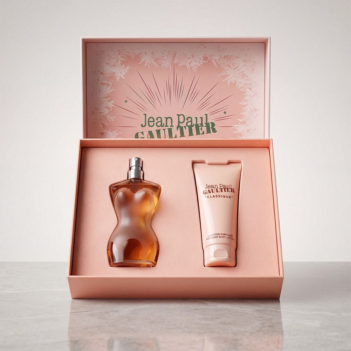 Jean Paul Gaultier Classique EDT 100ml Set Women’s Perfume, Amber Floral, Orange Blossom Rose Pear, Ginger Tuberose, Vanilla Musk, Gift Set